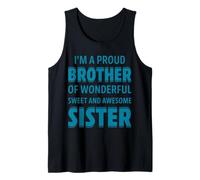 Proud Brother of Wonderful Sweet Awesome Sister Christmas Camiseta sin Mangas