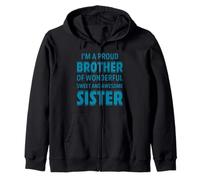 Proud Brother of Wonderful Sweet Awesome Sister Christmas Sudadera con Capucha