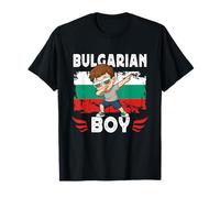 Proud Bulgarian Boy Dab Pose Bulgarian Son Guy Bulgaria Flag Camiseta