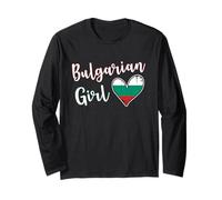 Proud Bulgarian Girl Bulgaria Flag Bulgarian Girlfriend Wife Manga Larga