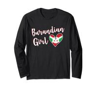 Proud Burundian Girl Burundi Flag Burundian Girlfriend Wife Manga Larga