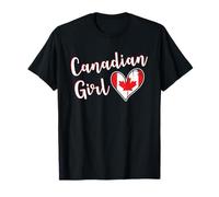 Proud Canadian Girl Canada Flag Canadian Girlfriend Wife Camiseta