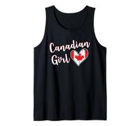 Proud Canadian Girl Canada Flag Canadian Girlfriend Wife Camiseta sin Mangas