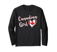 Proud Canadian Girl Canada Flag Canadian Girlfriend Wife Manga Larga