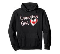 Proud Canadian Girl Canada Flag Canadian Girlfriend Wife Sudadera con Capucha
