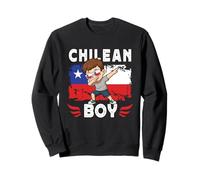 Proud Chilean Boy Dab Pose Chilean Son Guy Chile Flag Sudadera