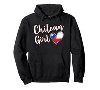 Proud Chilean Girl Chile Flag Chilean Girlfriend Wife Sudadera con Capucha