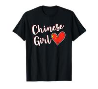 Proud Chinese Girl China Flag Chinese Girlfriend Wife Camiseta