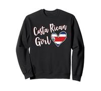 Proud Costa Rican Girl Costa Rica Flag Girlfriend Wife Sudadera
