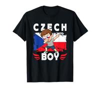 Proud Czech Boy Dab Pose Czech Son Guy Czech Republic Flag Camiseta