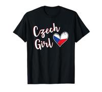 Proud Czech Girl Czech Republic Flag Czech Girlfriend Wife Camiseta