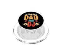 Proud Dad and DJ Vintage Disco de Vinilo Retro Amante de la música PopSockets PopGrip para MagSafe