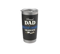 Proud Dad of a Master's Degree Graduate Graduation Vaso térmico de acero inoxidable de doble pared