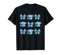 Proud Dad of a Senior 2025 Graduation Blue Coquette Bow Boys Camiseta