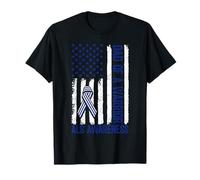 Proud Dad Of An ALS Warrior Dad Bandera de Estados Unidos ALS Awareness Camiseta