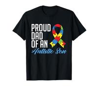 Proud Dad of An Autistic Son - Autism Awareness Padre Hijo Camiseta