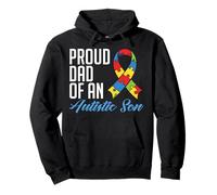 Proud Dad of An Autistic Son - Autism Awareness Padre Hijo Sudadera con Capucha