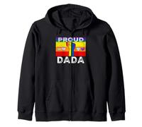 Proud Dada Dad LGBTQ Rainbow Flag LGBT Pride Month Sudadera con Capucha