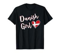 Proud Danish Girl Denmark Flag Danish Girlfriend Wife Camiseta