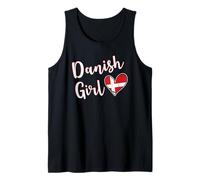 Proud Danish Girl Denmark Flag Danish Girlfriend Wife Camiseta sin Mangas