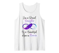 Proud Daughter of a Beautiful Mom in Heaven Infinity Feather Camiseta sin Mangas