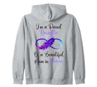 Proud Daughter of a Beautiful Mom in Heaven Infinity Feather Sudadera con Capucha
