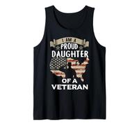 Proud Daughter Veteran Noting Scares Patriotic Veterans Day Camiseta sin Mangas