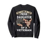 Proud Daughter Veteran Noting Scares Patriotic Veterans Day Sudadera