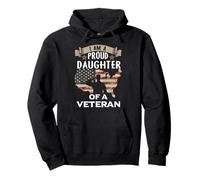 Proud Daughter Veteran Noting Scares Patriotic Veterans Day Sudadera con Capucha