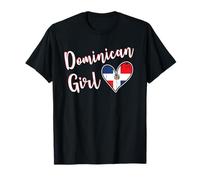 Proud Dominican Girl Dominican Republic Flag Girlfriend Wife Camiseta
