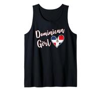 Proud Dominican Girl Dominican Republic Flag Girlfriend Wife Camiseta sin Mangas