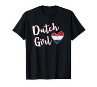 Proud Dutch Girl Netherlands Flag Dutch Girlfriend Wife Camiseta