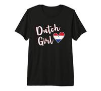 Proud Dutch Girl Netherlands Flag Dutch Girlfriend Wife Camiseta Premium