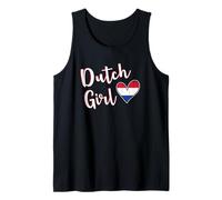 Proud Dutch Girl Netherlands Flag Dutch Girlfriend Wife Camiseta sin Mangas