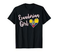 Proud Ecuadorian Girl Ecuador Flag Girlfriend Wife Camiseta