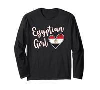 Proud Egyptian Girl Egypt Flag Egyptian Girlfriend Wife Manga Larga
