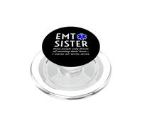 Proud EMT Sister Emergency Medical Technician Brother Frase PopSockets PopGrip para MagSafe