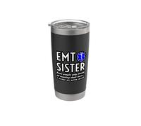 Proud EMT Sister Emergency Medical Technician Brother Frase Vaso térmico de acero inoxidable de doble pared