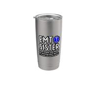 Proud EMT Sister Emergency Medical Technician Brother Frase Vaso térmico de acero inoxidable de doble pared
