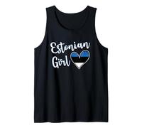 Proud Estonian Girl Estonia Flag Estonian Girlfriend Wife Camiseta sin Mangas