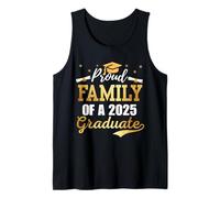 Proud Family of a 2025 Graduate Dad Mom Matching Graduation Camiseta sin Mangas