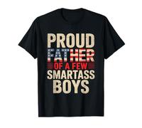 Proud Father Of A Few Smartass Boys Fathers Day Camiseta