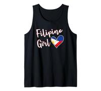 Proud Filipino Girl Philippines Flag Girlfriend Wife Camiseta sin Mangas