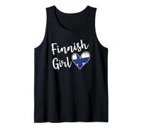 Proud Finnish Girl Finland Flag Finnish Girlfriend Wife Camiseta sin Mangas