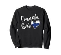Proud Finnish Girl Finland Flag Finnish Girlfriend Wife Sudadera
