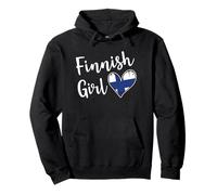 Proud Finnish Girl Finland Flag Finnish Girlfriend Wife Sudadera con Capucha