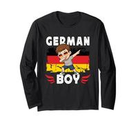 Proud German Boy Dab Pose German Son Guy Germany Flag Manga Larga