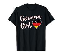 Proud German Girl Germany Flag German Girlfriend Wife Camiseta