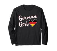 Proud German Girl Germany Flag German Girlfriend Wife Manga Larga