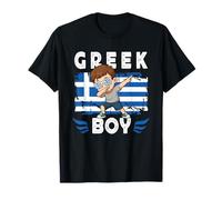 Proud Greek Boy Dab Pose Greek Son Guy Greece Flag Camiseta